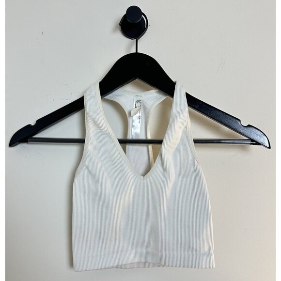 FREE PEOPLE Movement Free Throw Crop Top in White Size X-Small - Picture 3 of 8